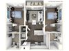 275.2B-A 3D Floor Plan 275.2B-A 3D Floor Plan at The George & The Leonard, Atlanta